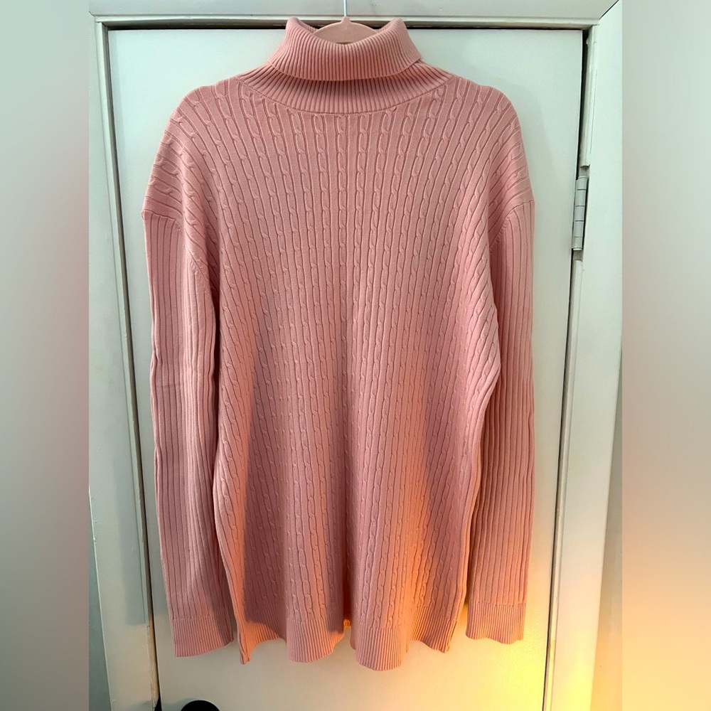 Long Pink Sweater, soft to touch, can be worn with or without tights or leggings
